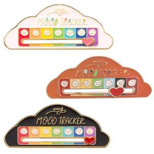 RT 3 Pi&egrave;cesBroches Amusantes, pin's, pour Batterie Sociale et Humeur Sociale Pendant 7 Jours, Aiguilles d'Humeur Interactives, My Social Battery Badge, Pins, Humeur Exprimant l'&Eacute;pingle &Eacute;mail (RTRTGS, neuf)