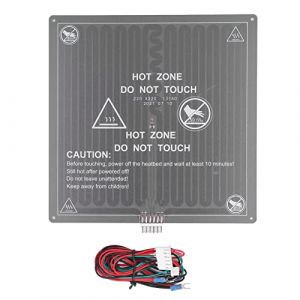 214mm/8.43 pouces 12V120WU imprimante 3D plaque de lit chaude accessoires d'imprimante 3D remplacement de tapis chauffant en aluminium avec fil pour Anet A8 A6 (tanzqioo, neuf)