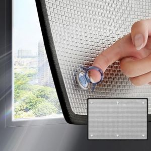 Film Isolation Thermique en Aluminium R&eacute;fl&eacute;chissant pour Fen&ecirc;tre - Panneau de Protection Solaire Anti Chaleur - Occultant Opaque Anti Regard - Fen&ecirc;tre/V&eacute;randa/Salle de Bain/Bureau(Black,40x70 cm) (DHUSGS, neuf)