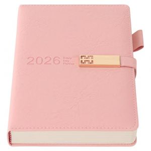 Agenda 2026, Agenda acad&eacute;mique 2026 A5 une page par jour, planificateur annuel janvier-d&eacute;cembre 2026, planificateur quotidien et mensuel de productivit&eacute; avec porte-stylo, onglets mensuels color&eacute;s (Good Shopping  Store, neuf)