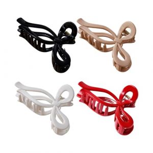 Lot de 4 barrettes &agrave; cheveux en silicone - Flexibles - Antid&eacute;rapantes - Avec poign&eacute;e douce et construction l&eacute;g&egrave;re - Pour un usage quotidien et le sport (tuyonmy, neuf)