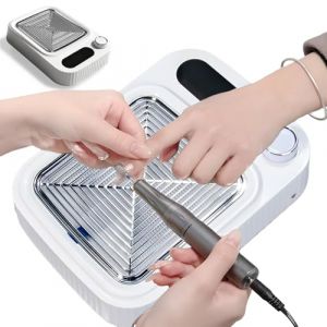 Aspirateur Ongles Professionnelle, 80W Aspirateur Manucure, Aspirateur de Table Ongle avec Filtre, Puissant Nail Poussi&egrave;re Collectionneur pour la Manucure au Salon ou &agrave; la Maison(Blanc) (XULAI LIMITED, neuf)