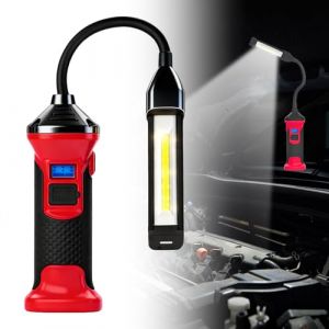 Lampe De Travail LED, Lampe De Poche Rechargeable Baladeuse LED Lampe Atelier Lampes De Poche Lampe D'inspection Baladeuse M&eacute;canicien D'atelier Avec Base Magn&eacute;tique, Pour Garage, Camping (CANZHOUH, neuf)