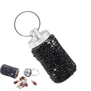 Porte-clés porte-pilule, porte-clés, petite boîte à pilules, porte-clés porte-pilule, support de boîte à pilules étanche et portable pour sac à main pour hommes et femmes, organisateur de pilules (yiyuxa, neuf)
