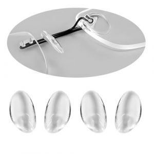 HiCycle2 Coussinets de nez de rechange pour lunettes Silhouette sans monture et montures de lunettes, en silicone souple, kit de réparation transparent (FOOUS, neuf)