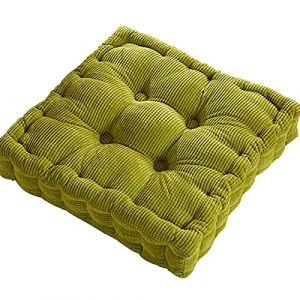 Carré Épaissir Coussin De Siège,Super Doux Confort Coussins De Chaise à Manger Canapé Coussin pour Le Soulagement De La Pression Coussin De Sol-Vert 38x38x8cm(15x15x3inch) (HUALEMEI Store, neuf)