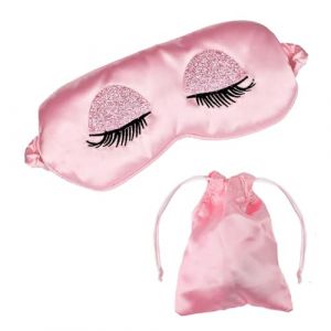 Masque de Nuit Sommeil Soie Yeux, Masque pour Dormir en Satin Bandeaux Femme 3D, Prot&egrave;ge-Sommeil Pack Les Doux Respirant Bandeau Cache Yeux Soie Z&eacute;ro Pression Cache Oeil pour Filles Femmes Adulte (JinXingYinRong, neuf)