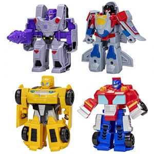Transformers Autobots Contre Decepticons, Pack de 4 Figurines de 11 cm, Jouet préscolaire pour Enfants, dès 3 Ans (Importtoys_1, neuf)