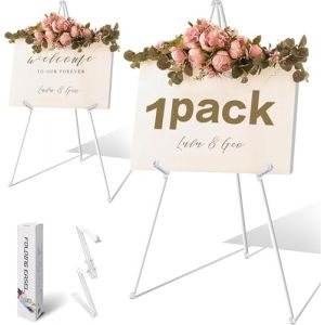 VAIIGO Chevalet blanc r&eacute;glable 168 cm, chevalet tr&eacute;pied pliable pour panneau de mariage, peinture, photo, affiches, affichage et pr&eacute;sentation, 1 pi&egrave;ce (WIIGO, neuf)