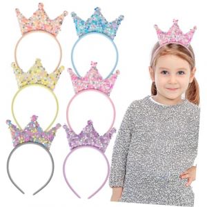 VALICLUD 12 Pièces bandeau couronne de princesse Tiare bandeau de petite fille couronnes de princesse pour les filles délirer décorations de fête de princesse cotillons princesse Plastique (SHUI LIAO, neuf)