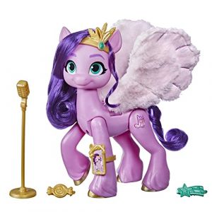 My Little Pony: A New Generation, Princesse Petals Star chantante, Poney Rose de 15 cm Qui Chante et Joue de la Musique Multicolore (Pearl Diffusion, neuf)