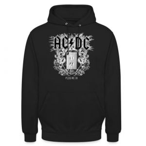 Spreadshirt AC/DC Logo avec Prise De Courant Plug Me in Sweat &Agrave; Capuche Unisexe, XXL, Noir (Spreadshirt France, neuf)