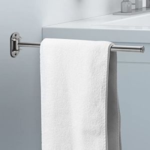 LDUDU Porte Serviette Salle de Bain 180°Rotatives Porte Serviette Murale Extensible de 40 à 60 cm Barre Porte Serviettes en Acier Inoxydable SUS304 Argent (ONLINE SOUL S.R.L., neuf)