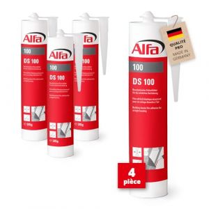 100 ALFA DS - Colle d'étanchéité, 4 pièces, 315g, pour pare-vapeur - intérieur/extérieur, colle hermétiquement tous les chevauchements de film et écrans (Alfa-Direct, neuf)