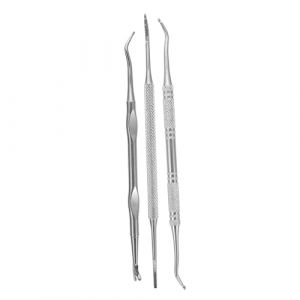 Healeved 12 Pièces dissolvant d'ongle lève-ongles élimination des ongles incarnés tondeuse outil nettoyeur d'ongles ménager nettoyeur d'ongles double extrémité Acier inoxydable Silver (Sonieg, neuf)