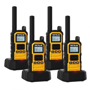Retevis RB648 Plus Talkie Walkie Professionnel, Talkies Walkies Longue Port&eacute;e, Triple Protection Avanc&eacute;e, IP67 &Eacute;tanche, 2000mAh Type C, Talkie-Walkie pour Environnements Difficiles(4 Pi&egrave;ces, Jaune) (RetevisDirect, neuf)