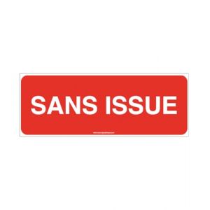 AUA SIGNALETIQUE - Panneau Sans Issue - texte - 160x60 mm, Vinyl adh&eacute;sif (AUA SIGNALETIQUE, neuf)