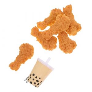 VOSAREA 7pi&egrave;ces &Eacute;pingles &agrave; Cheveux D&eacute;coratives Forme de Pilons de Poulet Frits Accessoires pour Femmes Barrettes Style Th&eacute; au Lait (Kunsorwn, neuf)