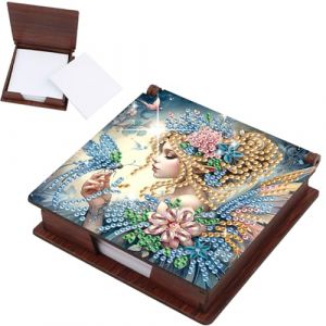 JISHSHAY Diamond Painting Boîte à Notes Elfe Diamant Painting Boîte pour Bloc-notes Fée Peinture Diamant Kit Broderie Point de Croix Puzzle Bricolage Note Box, avec 160 Feuilles de Papier (PUTIBUTUI-EU, neuf)