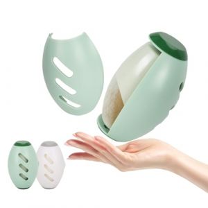 Fiohiros Rouleau Anti-Peluches r&eacute;utilisable, Rouleau adh&eacute;sif Lavable, Rouleau Anti-Peluches Portable, r&eacute;utilisable, Rouleau adh&eacute;sif r&eacute;utilisable en Silicone (Vert + Blanc) (RQM  CO.,LT, neuf)