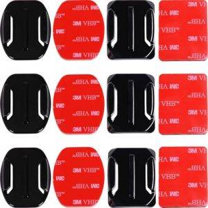 Support adhésif pour casque - 3M - Plat et incurvé - Compatible avec GoPro Hero 9, 8, 7, Max, Fusion, Hero (2018), 6, 5, 4, Session, 3+, 3, 2, 1 (ycsyhqhysm-shop, neuf)