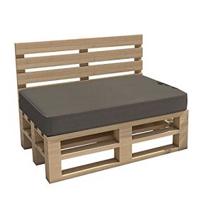 chilly pilley Coussin De Palette EU Impermeable Coussin De Jardin Intérieur Extérieur Lavable Amovible Coussin De Siège Coussin De Dos (Coussin D'assise 120x80x15, Gris) (chillypilley, neuf)