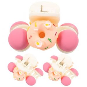 ADOCARN 3pcs Épingle à Cheveux Agrippeur Chignon Brosse à Cheveux En Poils De Sanglier Bonjour Pinces à Cheveux De Maquillage Pinces à Cheveux Fille Pinces à Griffes Plastique (Qihmm, neuf)
