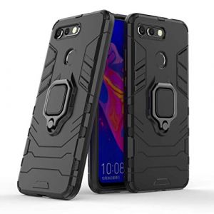 MRSTER Coque pour Honor View 20, Double Couche Renforc&eacute;e D&eacute;fense Antichoc Armure Housse Etui avec 360 Rotation Bague Support pour Huawei Honor View 20. HB Black (MRSTER, neuf)