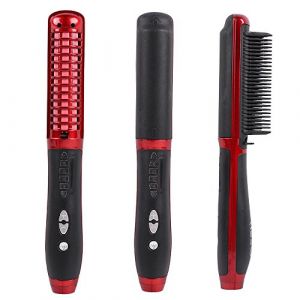 Minidiva Brosse lisseur cheveux, D&eacute;friser les Cheveux Anti Scald Anti Statique Fer &agrave; lisser avec Technologie Ionique (Rouge) (Italf, neuf)