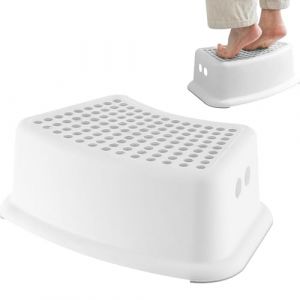Tabouret De Toilette pour Adulte & Enfant | Marchepied Antid&eacute;rapant pour Salle De Bain | Marche Pied WC 35x25x15cm Tabouret De Pot Stable Et Ergonomique pour Toilette Enfant Et Personne &Acirc;g&eacute;es (wulea, neuf)