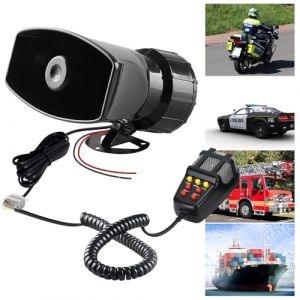 Sir&egrave;nes De Voitures Haut-Parleur,12V 100W 7 Ton Sound Klaxon Voitures,Sir&egrave;nes De Voiture Avec Micro,Klaxon De voiture Sir&egrave;ne,Car Siren Pour Voiture,Ship Etc,Moto,Truck (Yanglin-EU, neuf)