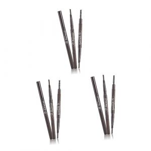 MERRYHAPY 3 Pièces 2 1 pinceau crayon à sourcils stylo à sourcils imperméable pinceau de maquillage tresser préampli œil malette plastique pinceaux sourcils brosse sourcil crayons à sourcils (Tanomi, neuf)