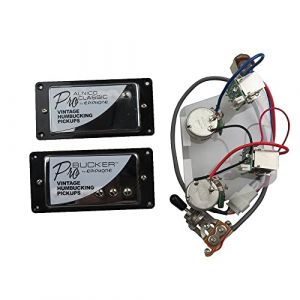 Micros de guitare électrique Alnico Classic Vintage et Pro Bucker Humbucker avec faisceau de câblage professionnel (Chrome BK) (feihou, neuf)