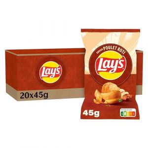 Lay's Chips Saveur Poulet R&ocirc;ti Lot de 20x45g (B.L.K, neuf)