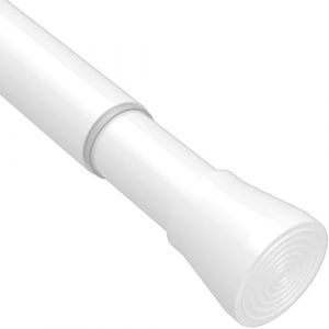 Tringle à Rideaux Barre Rideau Sans Perçage Tringle Rideau Douche Extensible Tringle Extensible Entre 2 Murs Pour Vêtements Rideau de Douche (Blanc 65-85cm, φ 25mm) (TY-EUR, neuf)