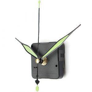 CABLEPELADO Mécanisme Mouvement Horloge Quartz Silencieux, Kit de Réparation, Création 3D, Poignées, Aiguille Minutes 95mm, Aiguille Heures 65mm, Vert (CABLEPELADO, neuf)