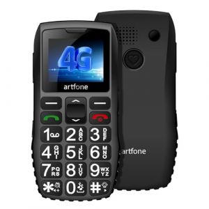 artfone C1+ 4G T&eacute;l&eacute;phone Portable Senior | Bouton SOS, Station de Charge, Haut-Parleur, num&eacute;rotation Rapide, Bluetooth, USB-C | T&eacute;l&eacute;phone Robuste avec cam&eacute;ra | Menu en fran&ccedil;ais | Grandes Touches (QS**, neuf)