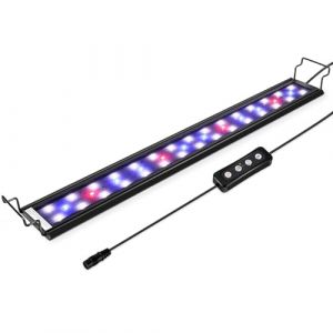 Hygger 32W Lampe LED Aquarium, 111-137cm Rampe LED avec Minuterie, Dimmable, Support reglable, pour Eclairage(Blanc, Bleu, Rouge) (eumagob, neuf)