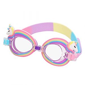 Hifot Lunettes de Natation pour Enfant Lot de 1 Paires Lunettes de Piscine Antibu&eacute;e Aucune Fuite Anti-UV Longueur avec Pince-Nez R&eacute;glable Lunette Piscine Enfant pour Fille Gar&ccedil;on 3-13 Ans (Bpeow eu, neuf)