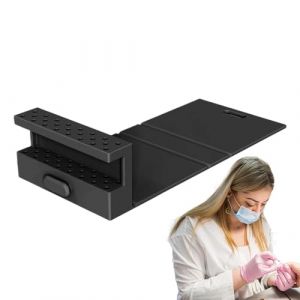 Raypontia &Eacute;tui de rangement pour forets &agrave; ongles, organisateur de forets &agrave; ongles | Pr&eacute;sentoir pour petits outils &agrave; ongles, 23 trous,Pr&eacute;sentoir pliable pour conteneurs de m&egrave;ches d'ongles pour manucure (meryniffer, neuf)