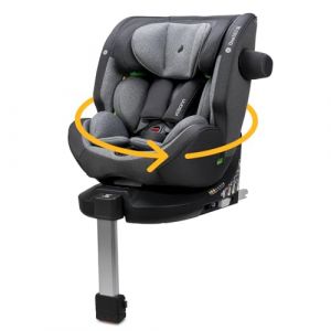 OSANN - Siège auto bébé/enfant One360 SL Rotatif 360° Isofix/Jambe de force - 40-150 cm - 0 à 12 ans - Groupe 1/2/3 - Gris, Hauteurs 14 positions, Dos/Face à la route, Supports pour sangles d'épaules (AT4 Petit mobilier plein d'idées, neuf)