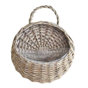 Pots de Fleurs &agrave; Suspendre En Rotin, Panier Porte-Fleurs Suspendu Tiss&eacute; &agrave; La Main, Suspendu Panier Tiss&eacute; D&eacute;coration Murale, Panier Jardini&egrave;re Suspendue Pot pour Plantes, Int&eacute;rieure Ou Ext&eacute;rieure, m (perfk, neuf)