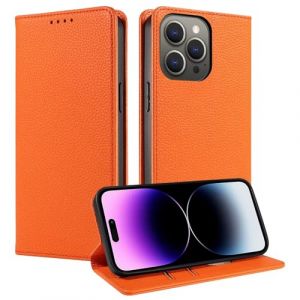 FMPCUON Etui Coque pour iPhone 7/8/iPhone SE 2020/SE 2022, PU Housse en Cuir Premium Housse Portefeuille,[Emplacements Cartes][Fonction Support][Fermeture Magnétique] pour, Couleur Orange (FMPCUON-EUR, neuf)