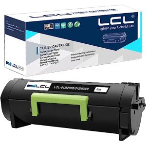 LCL Cartouche de Toner Remanufacturée 51B2000 51B00A0 (1 Noir) Remplacement pour Lexmark MS317DN/MS417DN/MS517DN/MS617DN Lexmark MX317DN/MX417DN/MX517DE/MX617DE (Great Office, neuf)