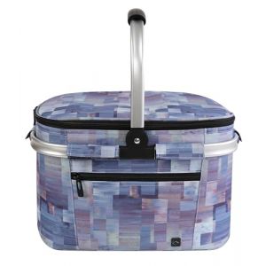 ALLCAMP Sac isotherme portable et pliable avec cadre cousu (motif violet moyen) (Apollo Walker, neuf)