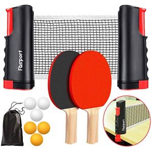Filet ping Pong pour Table ping Pong kit Table Filet de ping Pong pour Table,2 Raquettes de Ping Pong, 6Balles,1 Sac, 1 Extensibles Filet,Set de Tennis de Table (Yoyikty, neuf)