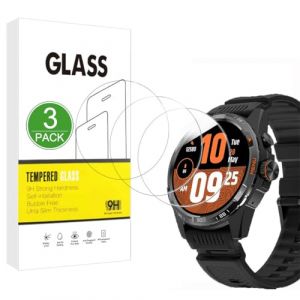 X-Dision Protection d'&eacute;cran Compatible avec TicWatch Atlas,3 Pi&egrave;ces [Duret&eacute; 9H, Haute Sensibilit&eacute;, Incassable] 2,5D Haute D&eacute;finition Films en Verre Tremp&eacute; pour TicWatch Atlas (X-Dision, neuf)