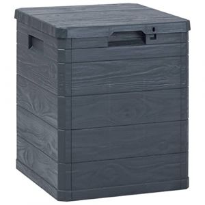 WIFESE 42,5x44x50 cm Bo&icirc;te de rangement de jardin 90 L Coffre de jardin Bo&icirc;te &agrave; coussins Bo&icirc;te avec couvercle pour jardin ext&eacute;rieur Bo&icirc;tes de rangement verrouillable Bo&icirc;tes de jardin en plastique (WIFESE official, neuf)