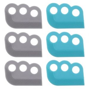 FIXOSHEE Brosse Double Face pour Poils d'Animaux 6 Pi&egrave;ces Vert et Gris &Eacute;pilateur R&eacute;utilisable en Plastique pour Canap&eacute; Voiture et Meubles Brosse D&eacute;m&ecirc;lante Portable pour Toilettage (Jiingsq, neuf)