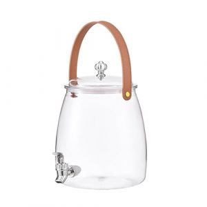 Distributeur de Boissons avec Robinet, Distributeur de Boissons pour Réfrigérateur, Carafe à Eau pour Réfrigérateur avec Filtrage, Distributeur de Jus D'eau de Grande Capacité pour Le, 5L (Grand Plaisir 360, neuf)